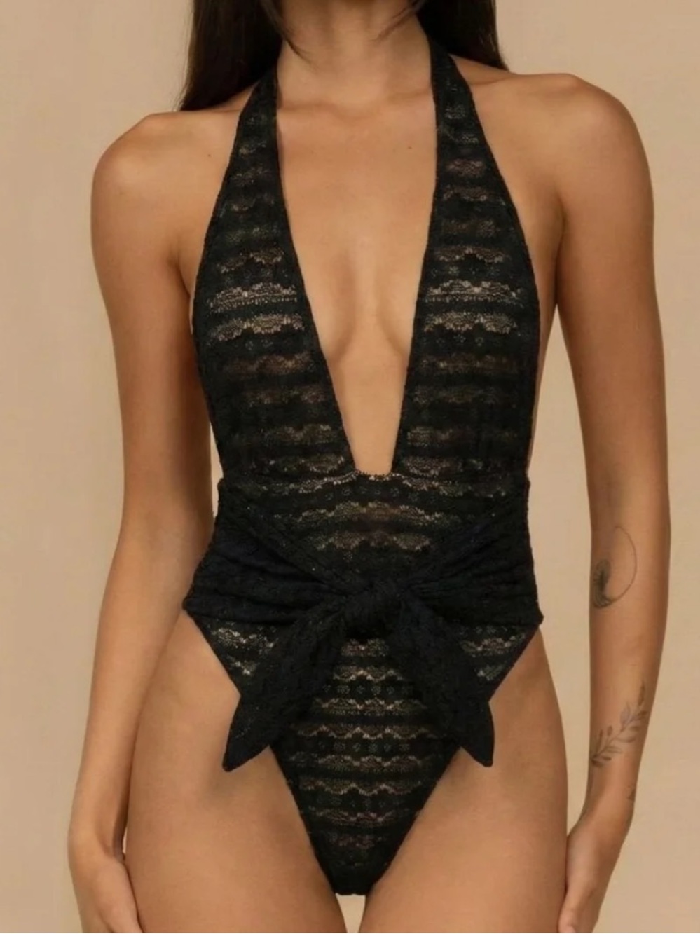 NEW! Montce Daisy Lace Tropez tie up one piece swimsuit